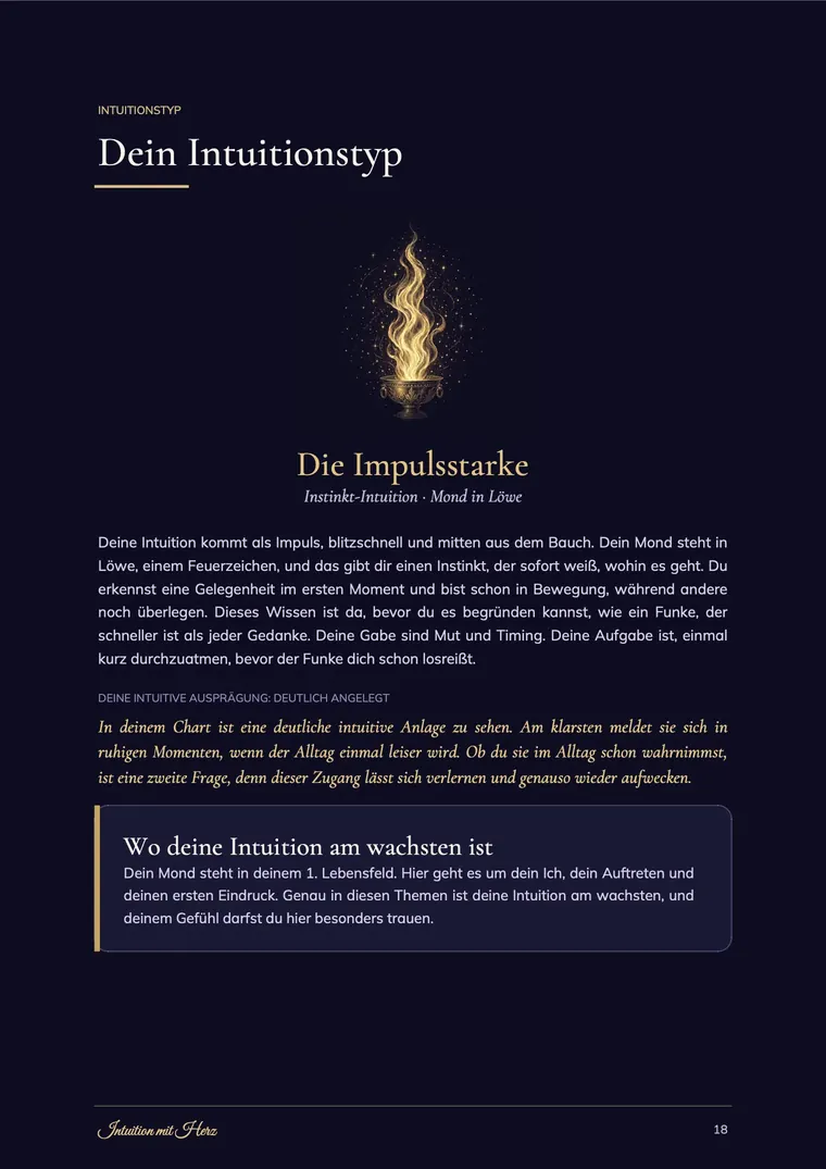 Beispiel-Bauplan, Seite 18: Dein Intuitionstyp