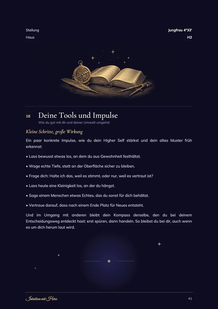 Beispiel-Bauplan, Seite 41: Deine Tools und Impulse